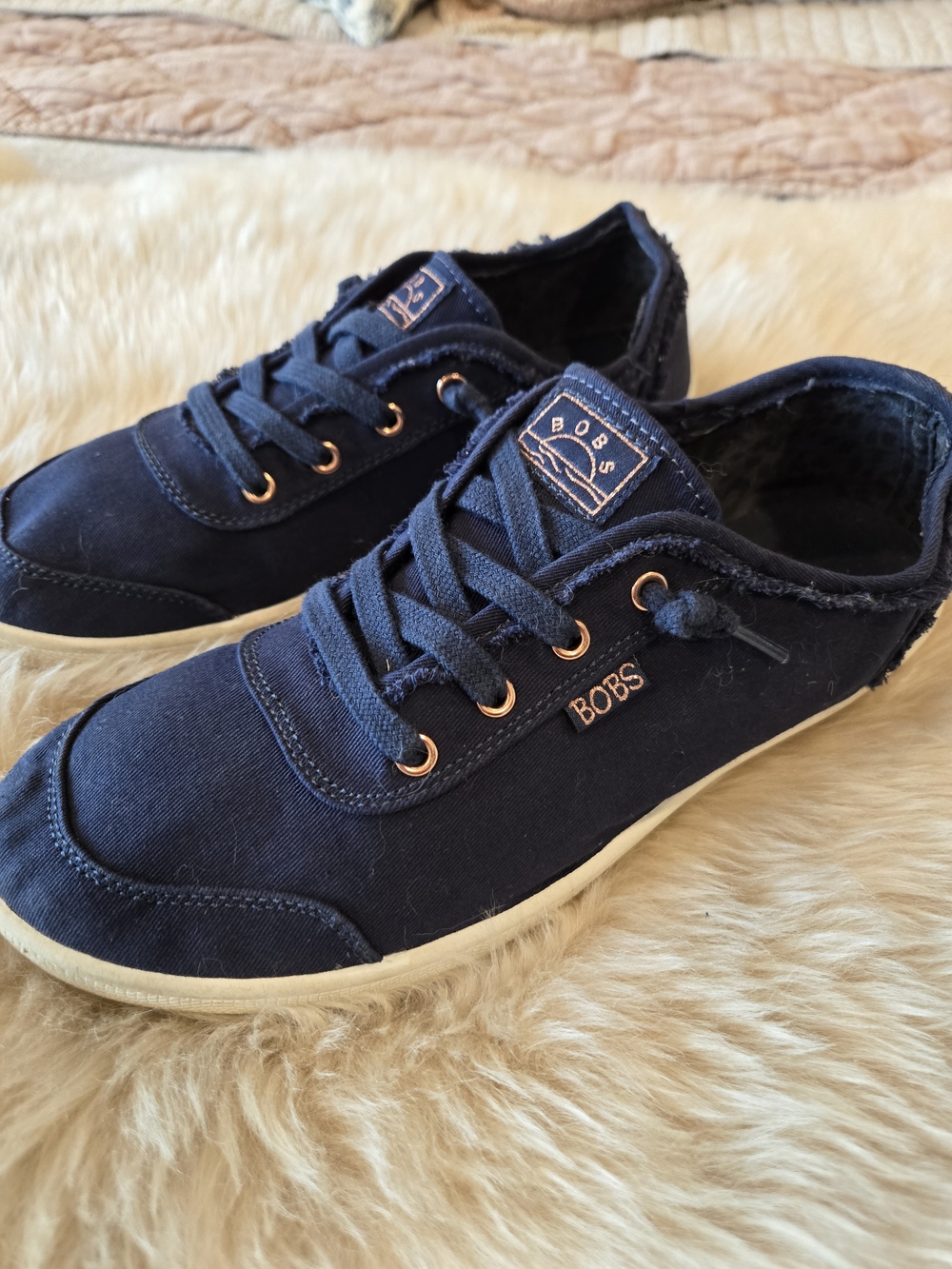 Skechers Women's Navy Canvas BOB's